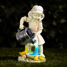 Load image into Gallery viewer, Garden Mile Solar Powered Garden Ornament - Girl with Watering Can Statue Large Durable Resin Garden Decoration LED Lights Decor for Patio, Flowerbed, Balcony, Mum Birthday Gifts, Gardening Gifts