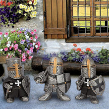 Load image into Gallery viewer, Knight Gnomes Guard Garden Gnome Ornaments Outdoor Medieval Crusader Knight Suit Statue Waterproof Resin Ornament for Yard Lawn Garden Decorations (D)