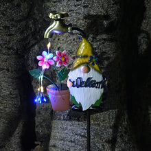 Load image into Gallery viewer, Solar Lights Outdoor Stake, Gnome Garden Solar Light, Twinkling Faucet Design, 7.48x31.89 inches Waterproof Yard Decor, Patio Sun Powered Ornament for Winter, Home, Backyard