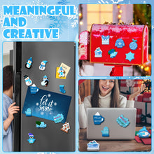 Load image into Gallery viewer, Simgoing 24 Sets Winter Ceramic Painting Kit Include 24 Unpainted Ceramics with Acrylic Paints Paintbrushes Palettes Magnets DIY Ceramic Figurines Gnome Snowflake Snowman Ready to Paint Ceramics Set