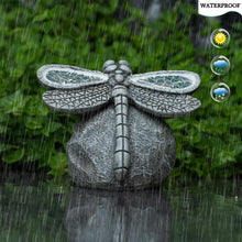 Load image into Gallery viewer, Rezpuao Garden Statue Dragonfly,Solar Dragonfly Decor for Outdoor,Resin Dragonflies Figurine with Solar Light for Patio,Balcony,Yard,Lawn Ornament,Perfect Garden Gift