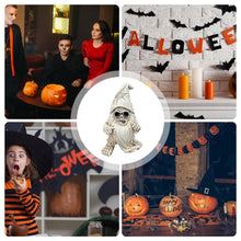 Load image into Gallery viewer, Vriusi Skeleton Gnome Decor, Skull Dwarf Sculptures, Resin Skeleton Gnomes, Retro Skeleton Gnomes, Skull Dwarf Figurines, Horror Halloween Ornaments, Garden Skeleton Gnomes, Halloween Garden Decor, Sk