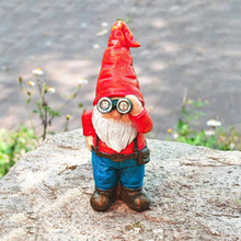 Load image into Gallery viewer, WONDHOME 6.7" Funny Garden Gnomes Statues with Telescope Naughty Gnome Mini Figurine Patio Lawn Yard Art Outdoor Decorations Father's Day Mother's Day Birthday Christmas Gardening Gift for Dad Mom