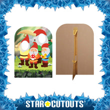 Load image into Gallery viewer, STAR CUTOUTS The Spirit of The Garden Gnomes Child Stand-In Cut Out, Cardboard, Multi-Colour, 131 x 95 x 131 cm