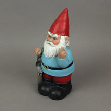 Load image into Gallery viewer, Blue Go Away Giving The Bird Garden Gnome Funny Home Decor Outdoor Statue