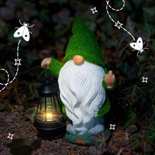 Load image into Gallery viewer, Garden Gnome 11.8, Funny Gnomes with Solar Lantern, Garden Statues Outdoor Clearance, Garden Gnomes Outdoor Funny for Patio Decor