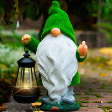 Load image into Gallery viewer, Garden Gnome 11.8, Funny Gnomes with Solar Lantern, Garden Statues Outdoor Clearance, Garden Gnomes Outdoor Funny for Patio Decor