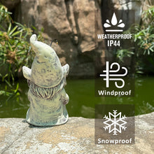 Load image into Gallery viewer, GARDEN WHISPER Gnome Statue Outdoor Garden Pond Koi Decoration, Fishing Gnome Sculpture Garden Koi Pond or Waterfall Decor, 9.7" Dwarf Fishing Poolside Statue, Great Gifts for Mom (Cartoon Style)