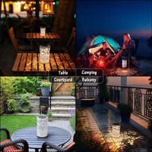 Load image into Gallery viewer, Freekite Solar Lantern for Garden, Metal Outdoor Lantern with a Shepherd's Hook, IP65 Waterproof Garden Decoration Path Lights, Solar Lights for Garden Outside Table Patio Balcony Courtyard