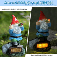 Load image into Gallery viewer, TIANCENTRAL H Resin Gnomes Garden Decor,7.1 Inch Tall Solar Funny Garden Gnomes Outdoor Gnome Statues Gift for Yard, Patio, Lawn, Outside Naughty Gnome., TCDJ-05