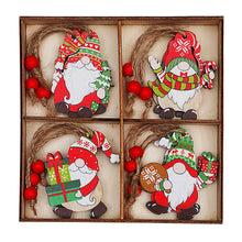 Load image into Gallery viewer, Rumyve 12 Pcs Christmas Decorations - Colorful Wooden Gnome Pendants for Tree, Festive Hanging Ornaments, Holiday Gnome Crafts, Party Decor, Children's (Style B)