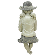 Load image into Gallery viewer, Design Toscano EU9305 Big Catch Fisherwoman Girl Fishing Garden Statue, 28 cm, Polyresin, Two Tone Stone