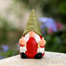 Load image into Gallery viewer, Middle Finger Female Gnome Mini 3.5in,Double Bird Gnome - Naughty Funny Outdoor Decoration for Yard Patio Lawn Ornament and Home Decor,Fairy Garden