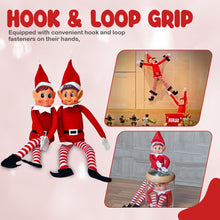 Load image into Gallery viewer, Quebec Naughty Elf Set - Boy & Girl Elf Figures, Santa's Little Helper Inspired, Soft Body, Vinyl Faces, Festive Family Fun, 12 Inch - Couple