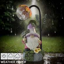 Load image into Gallery viewer, Maikall Rish Garden Gnomes Outdoor Statue with Solar Lights Welcome Gnome Home Garden Decor Mom Gifts for Yard Patio Home Garden