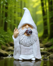Load image into Gallery viewer, YYDGZG Middle Finger Figurine Decorations for Lawn Yard Balcony Porch Patio Home Ornaments Outdoor,Garden Statue Outdoor, Smoking Wizard Gnome, 5.9 Inch (Statue A)