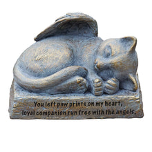 Load image into Gallery viewer, Roman You Left Paw Prints on my Heart Cat Angel Garden Statue 6 Inch Long
