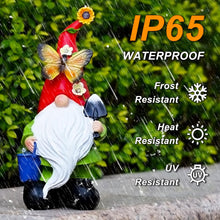 Load image into Gallery viewer, Arecyuer Gnomes Garden Statues Decor, Solar Waterproof Large Gnome with LED Lights Funny Garden Sculptures Outdoor Patio Yard Decorations Lawn Ornaments Gifts for Women Mom