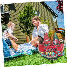 Load image into Gallery viewer, AOKWAWALIY Summer Gnome Card Hawaiian Yard Signs Stake In Gnomes Yard Garden Gnomes Decoration Yard Sign Summer Party Gnome Garden Ornament Stakes Door Decoration The Summer Acrylic Props