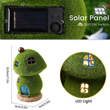 Load image into Gallery viewer, Darkdec Mushroom Fairy House Decor - Figurine Lights Outdoor Solar Fairy Garden House for Patio Lawn Yard Ornaments, Housewarming Gift 7.4 inch