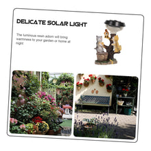 Load image into Gallery viewer, BESPORTBLE Solar Cat Statue Light Resin Outdoor Garden Decor Adorable Animal Sculpture for Lawn and Patio Cozy Illumination for Courtyard Parties and Landscape