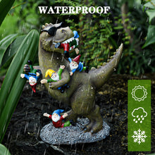 Load image into Gallery viewer, ACHYHAVIN Garden Gnome Statues Garden Decor - Large Dinosaur Eating Gnomes Outdoor Decor for Patio,Lawn,Yard Decor - Uique Housewarming Gift