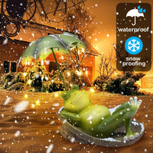 Load image into Gallery viewer, ASDFG Solar Light Frog Garden Statue - Frog Umbrella Garden Sculpture with Lighting, Outdoor Pond Waterproof Fairy Tale Decoration, Gift for Women/Gardening Lovers/Mothers Outside Decor