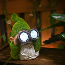 Load image into Gallery viewer, TERESA'S COLLECTIONS Garden Ornaments Outdoor, Lovely Spying Gonks Using Telescope with Solar Lights, Waterproof Resin Gonks Ornaments, Indoor Outdoor 26.5CM