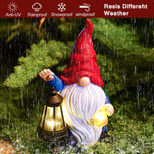 Load image into Gallery viewer, Vereemy Solar Gnomes Statues with Watering Can LED Lights Lantern Garden Decor Birthday Outdoor Gifts for Women Mom Art Resin Gnomes Sculpture for Yard Porch Patio Lawn Yard,Lantern Watering Can