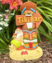Load image into Gallery viewer, Gnometastic Gnomes - Tiki Gnome and Totem Pole Garden Statue, 10 in, Funny Garden Gnomes Outdoor Decoration for Yard, Patio, Lawn Ornaments, Tiki Bar Decor