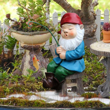 Load image into Gallery viewer, Fishing Gnome For Pond | Fishing Dwarf Statue | Funny Garden Fishing Figurine | Fishing Sitter Statue | Outdoor Decorations For Yard Lawn Pond Pool Riverside Decoration