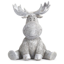 Load image into Gallery viewer, Roman Pudgy Pals Smiling Moose Garden Statue 9.5 Inch