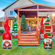 Load image into Gallery viewer, Soaoo 4 Large Christmas Gnome Yard Signs with Stakes - 39.4 Inch Outdoor Decorations for Garden, Courtyard, Lawn & Xmas Party Supplies