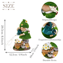 Load image into Gallery viewer, TERESA'S COLLECTIONS Gardeh Ornaments Outdoor, Lovely Watering Gonks with Solar Lights, Family Gonks Series, Waterproof Resin Gonks Ornaments, Indoor Outdoor 20.5CM