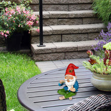 Load image into Gallery viewer, Garden Gnome, Middle Finger 5.9inch Resin Funny Garden Gnomes, Cheeky Smoking Naughty Gnomes Fade-resistant Mini Gnomes for Garden Lawn, Garden Sculptures Statues