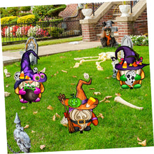 Load image into Gallery viewer, BESPORTBLE 3pcs Halloween Gnome Signs Festive Outdoor Acrylic Decorations for Lawn Garden Halloween Stake Decor for Boys and Girls Adults