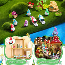 Load image into Gallery viewer, DoubleFill 50 Pcs Mini Gnomes Tiny Figures Miniature Gnomes Fairy Gifts Statues Tiny Figurines for Landscape Outdoor Patio Yard for Spring Easter Garden Accessories Gifts Fairy Goodie Bag