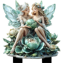 Load image into Gallery viewer, Fairy Figurines - 2D Fairy Garden Fairies for Plant Pots,Garden Gnome Figurines, Fairy Garden Accessories, Fence Ornament for Fairy Garden Desk Ornament