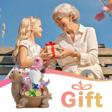 Load image into Gallery viewer, Solar Garden Outdoor Statue Turtle Gnome with Succulent and LED Light - Patio,Lawn,Garden,Tortoise Statue for Patio,Unique Housewarming Gifts