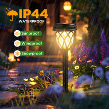 Load image into Gallery viewer, HELESIN Garden Lights Solar Powered, 6 Pack Solar Lights Outdoor Garden Waterproof (Warm White), 16.5IN LED Solar Pathway Lighting, Solar Powered Outdoor Light for Patio/Lawn/Landscape Decoration