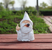 Load image into Gallery viewer, SHOWFEICAT Finger Smoking Elf Gnome, 6.5 Inches Gnome Garden Decorations Resin Statue Outdoor Statue Lawn Yard Balcony Porch Home Decorations Garden Decor
