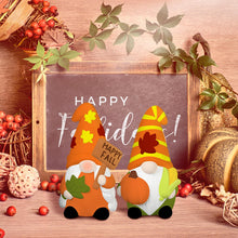 Load image into Gallery viewer, Seenelling 2 Pack Fall Ready to Paint Your Own Gnome Statues 4'' DIY Unpainted Ceramics Gnome Figurines Kit Blank Paintable Ceramics for Classroom Art Crafts Fall Autumn Gnomes Decorations
