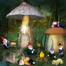 Load image into Gallery viewer, 16pcs Miniature Funny Garden Drunk Gnomes Mini Funny Creative Dwarf Garden Gnome Statues Decoration for Indoor Outdoor Yard Patio Bonsai Potted Plants Landscape Desk Decor (Gift Box Packaging)