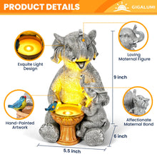 Load image into Gallery viewer, GIGALUMI Solar Garden Statues Loving Elephant Figurine Lights for Outdoor, Yard, Garden Decor Unique Housewarming Gifts for Mom, Women