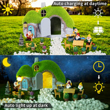Load image into Gallery viewer, Darkdec Garden Statues Outdoor Decor - Fairy House with Waterproof Solar Lights Resin Figurines for Yard Lawn Porch Outside Ornament or Garden Gift