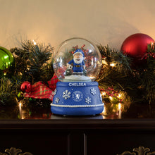Load image into Gallery viewer, FOCO Premier League Football Chelsea Fan Christmas Santa Snow Globe