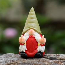 Load image into Gallery viewer, Middle Finger Female Gnome Mini 3.5in,Double Bird Gnome - Naughty Funny Outdoor Decoration for Yard Patio Lawn Ornament and Home Decor,Fairy Garden