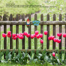 Load image into Gallery viewer, Tyenaza 2pcs Reading Book Garden Gnome, Flower Bush Statue Hand Painted Good Luck Blessings Gnome Figurines Gnomes Lawn Ornaments