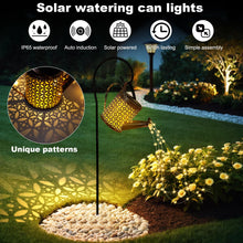 Load image into Gallery viewer, twoonto Solar Lights Garden Lamps, LED Watering Can Lights Star Shower Art Light with Bracket, Starry Fairy Night Light Decoration for Garden Patio Yard Flowerbed Parties Outdoor Pathway