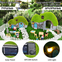 Load image into Gallery viewer, Darkdec Garden Statues Outdoor Decor - Fairy House with Waterproof Solar Lights Resin Figurines for Yard Lawn Porch Outside Ornament or Garden Gift